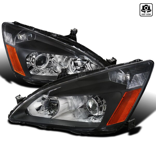 Spec-D Tuning 03-07 Honad Accord Retrofit Projector Headlights - Black 2LHP-ACD03JM-RS - main